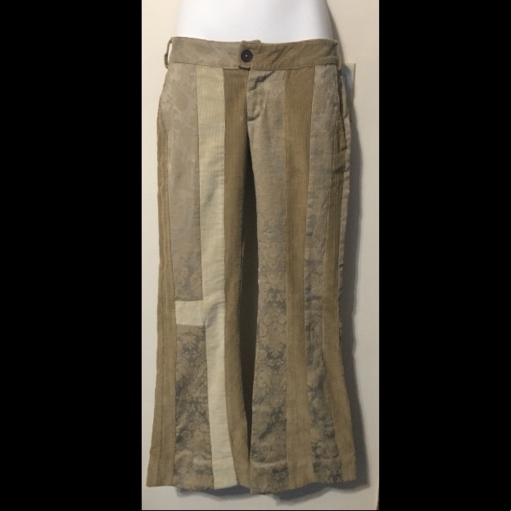 Adorable mixed fabric patchwork pants 🧡